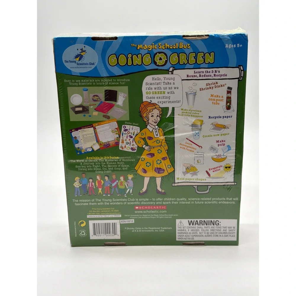 Magic School Bus Going Green Science Kit Young Scientists Club EDU 0212 New